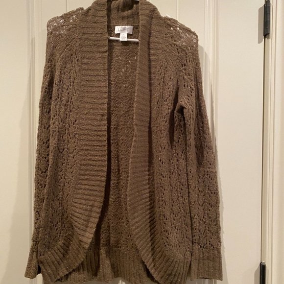 LOFT Sweaters - Loft Tan with Gold Cardigan